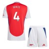 Conjunto (Camiseta+Pantalón Corto) Arsenal Ben White 4 Primera Equipación 2024-25 - Niño